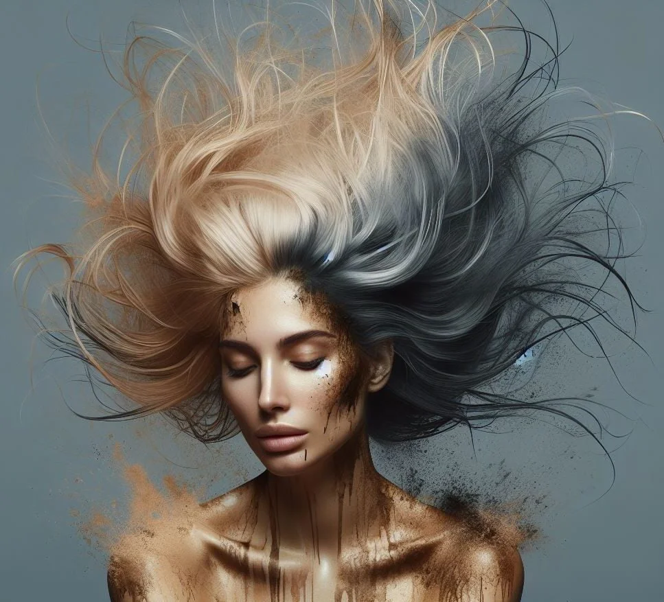 Dye bleached hair a dark color