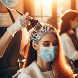Hair coloring and bleaching