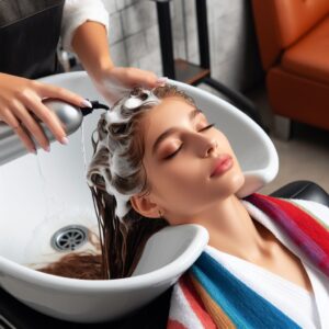 Washing the client’s hair